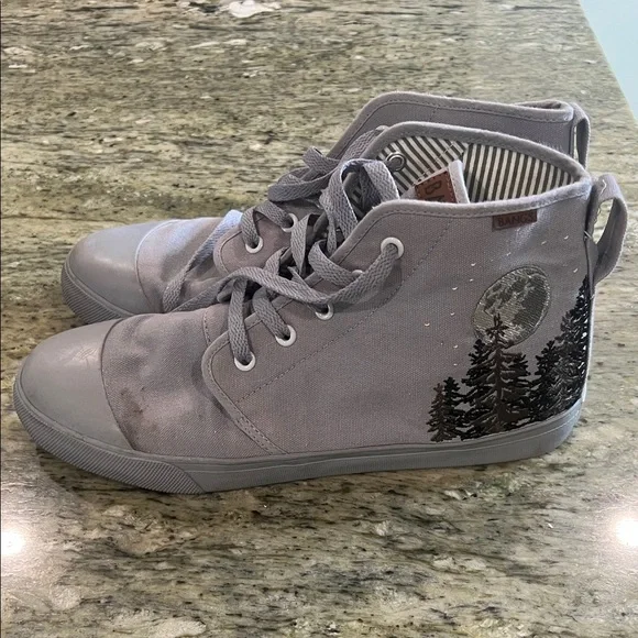 BANGS Shoes Hi Top Carolina Trees BLUE/GRAY Sneakers Unisex US M9 W10.5 - Picture 4 of 8